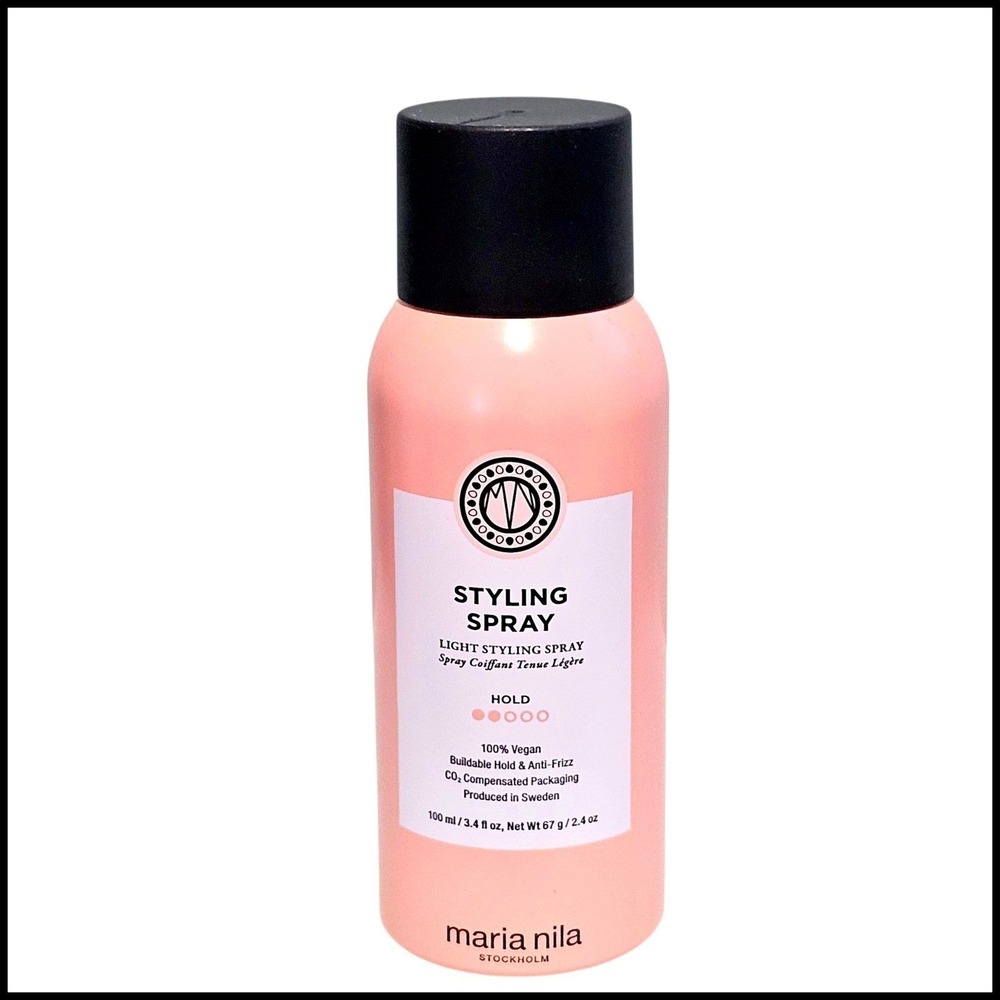 Maria Nila Styling Spray Light Hold Vegan Anti-Frizz Hair 3.4 fl oz Travel size